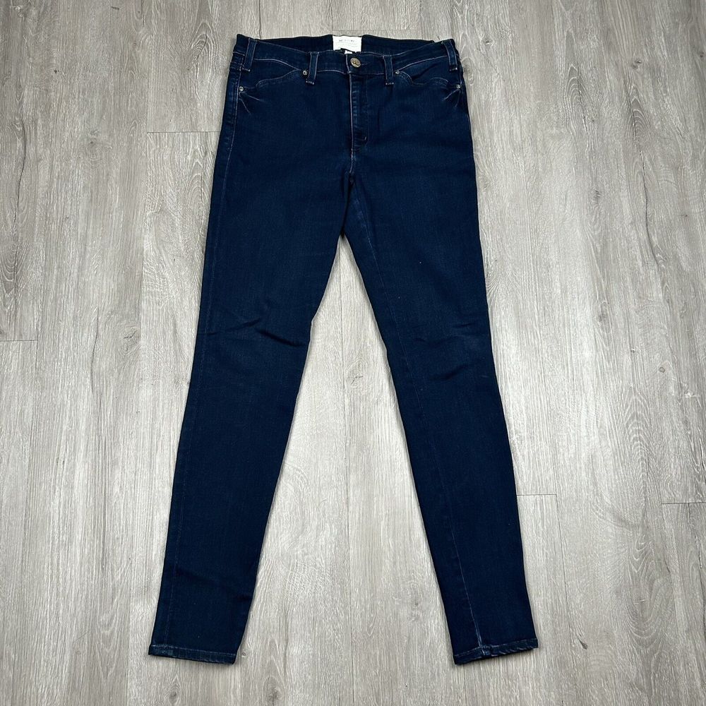 Anthropology McGuire Women Skinny High Rise Blue Jeans Stretch Sz 29 Made In USA
